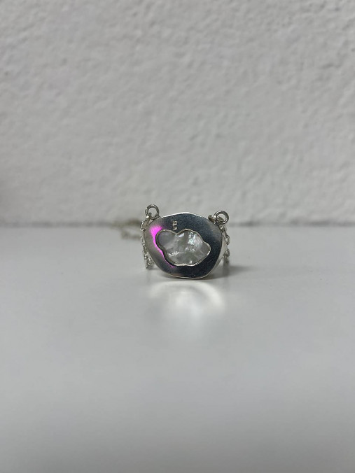 Náhrdelník OBLAK s PERLOU striebro