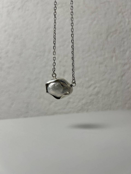Náhrdelník OBLAK s PERLOU striebro