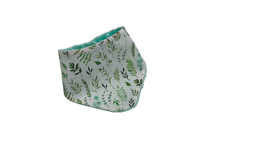 Detské doplnky - Nákrčník mentolová minky + botanika - 17993749_