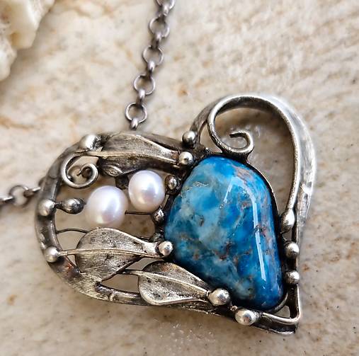 Náhrdelníky - EMILY heart náhrdelník - 17994664_