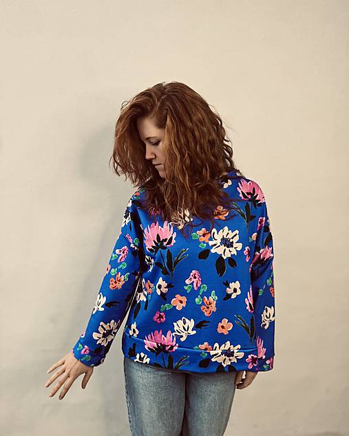 mikina z teplakoviny 'kvetinkova'