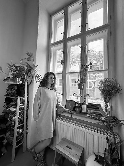 saty z kojeneckeho plysu 'mysacia bundicka' s vreckami