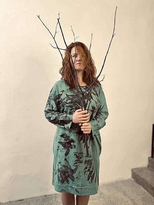 saty s vreckami .zelene.