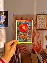 Papiernictvo - Pohľadnica "divoký mak" - 17995482_