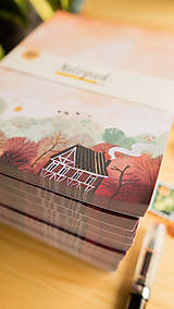 Papier - Trhací blok "domček v údolí" - 17995486_