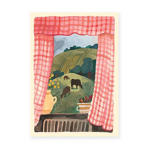 Papiernictvo - Pohľadnica "za záclonou" - 17995473_