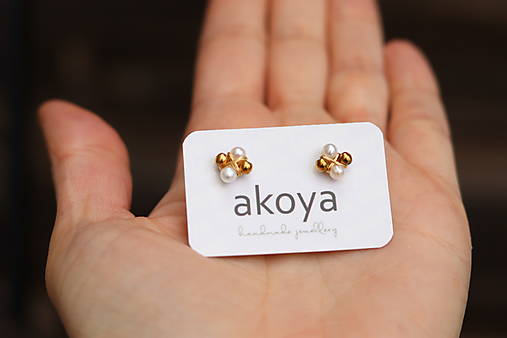 Perlové napichovačky  - zlaté