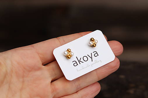 Perlové napichovačky  - zlaté