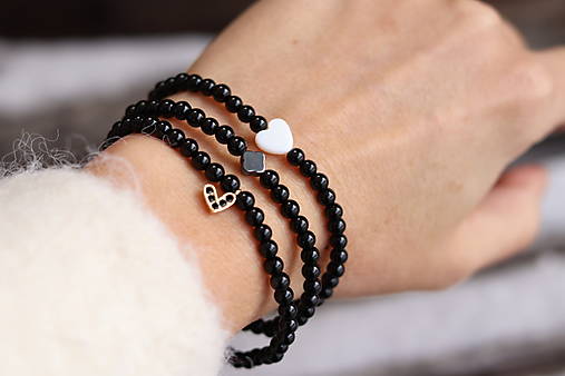 Tenký náramok onyx