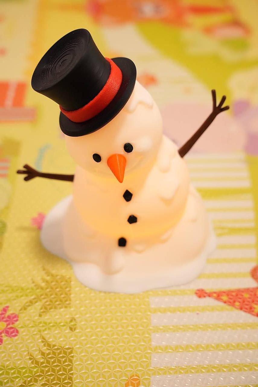 Svietiaci snehuliak – zimná dekorácia