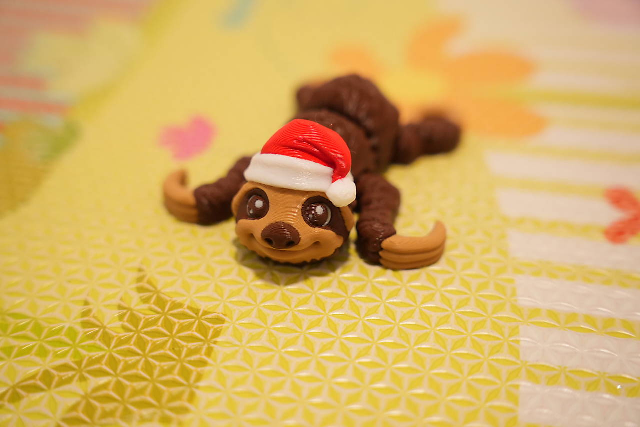 Vianočný mini leňoch – roztomilé sviatočné zvieratko