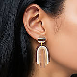 Náušnice - Kávová dúha - FIMO náušnice - 17994445_