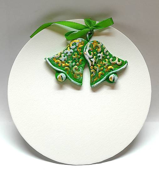 Papiernictvo - Atypická vianočná pohľadnica ... Zelené Vianoce (zvončeky) - 17997319_