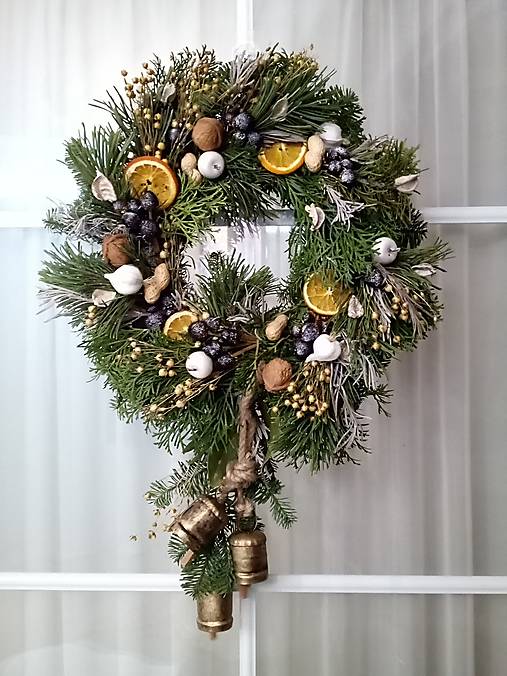 Dekorácie - Prírodný vianočný veniec - 17998134_