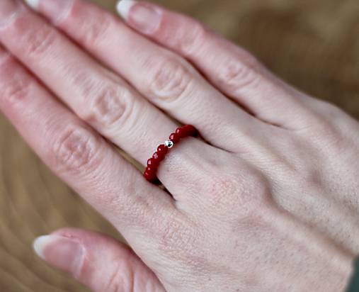 Prstene - Prsteň so striebornou korálkou Ag925 - spinel - 17995788_