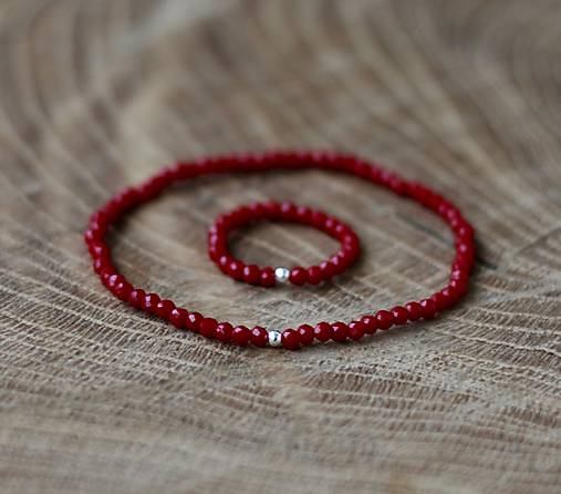 Sady šperkov - SET náramok + prsteň - spinel - 17995795_