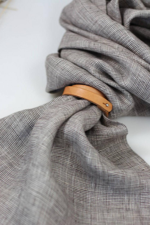 Pánsky elegantný šál zo 100% ľanu, originálny darček pre neho na Vianoce v darčekovej krabici