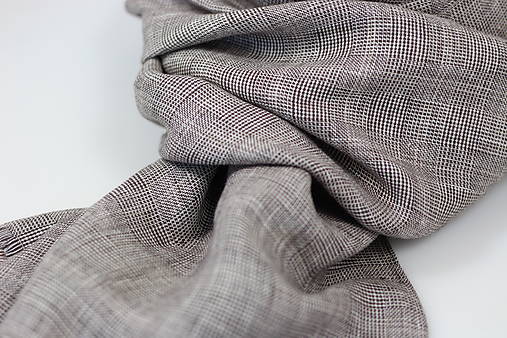 Pánsky elegantný šál zo 100% ľanu, originálny darček pre neho na Vianoce v darčekovej krabici