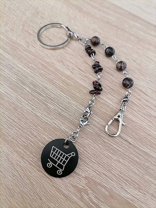 Kľúčenky - Kľúčenka s mincou a minerálmi - 17996523_