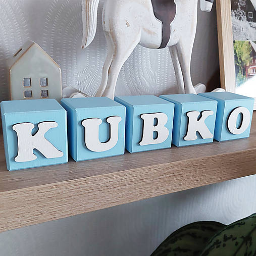 Klasické kocky s menom maľované 5,5cm