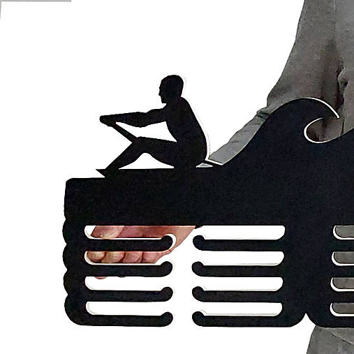 Drevený vešiak na medaily 80cm veslovanie Rowing