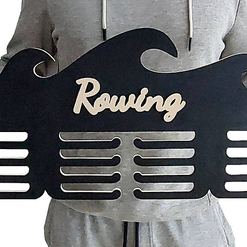 Drevený vešiak na medaily 80cm veslovanie Rowing