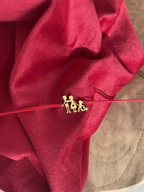 Náramky - Náramok rodina so psom. - 17996879_