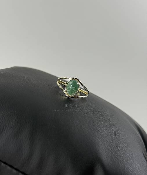 Zlatý 585/1000 ( 14karátové zlato) prsteň s avanturínom