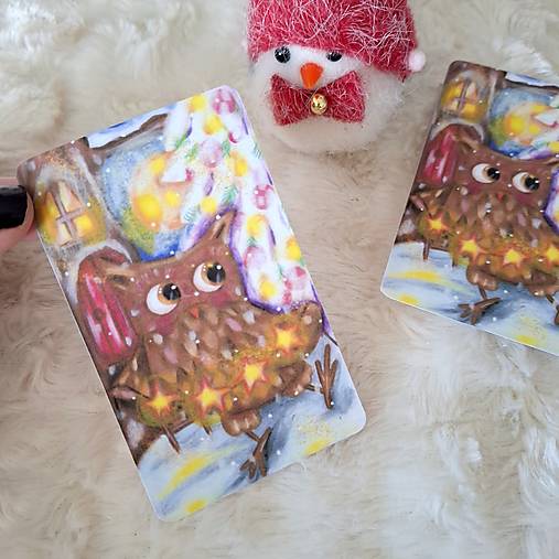 Sovičkine Vianoce :) / väčšia washi nálepka