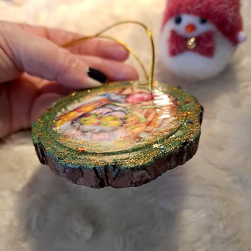 Krtkove Vianoce :) /drevená ozdôbka