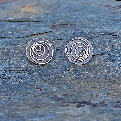 Náušnice - Náušnice zo striebra - Kruhy03 - 17999974_