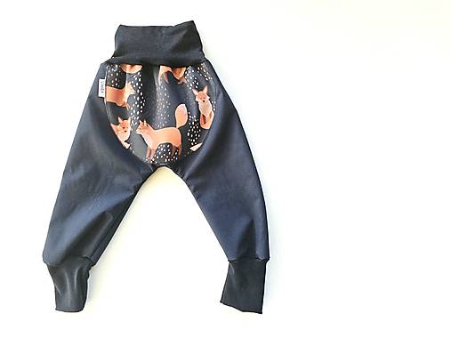 Softshellky zimné ”foxes on blue"