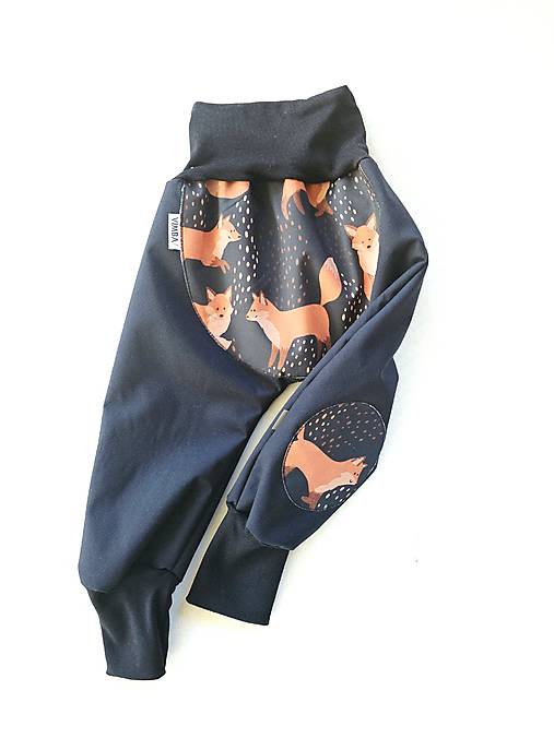 Softshellky zimné ”foxes on blue"