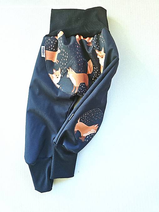 Softshellky zimné ”foxes on blue"