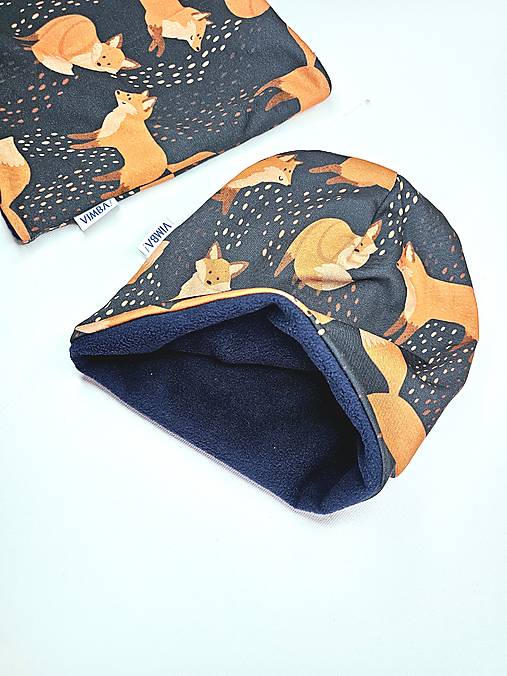 Softshellky zimné ”foxes on blue"