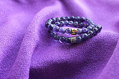 Náramky - Fialový s iniciálkou - 18000392_