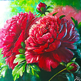 Obrazy - Pivónie - nežné odkazy ticha - 18000945_