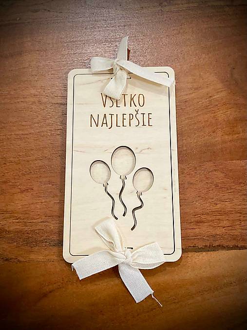 Drevené darčekové obálky