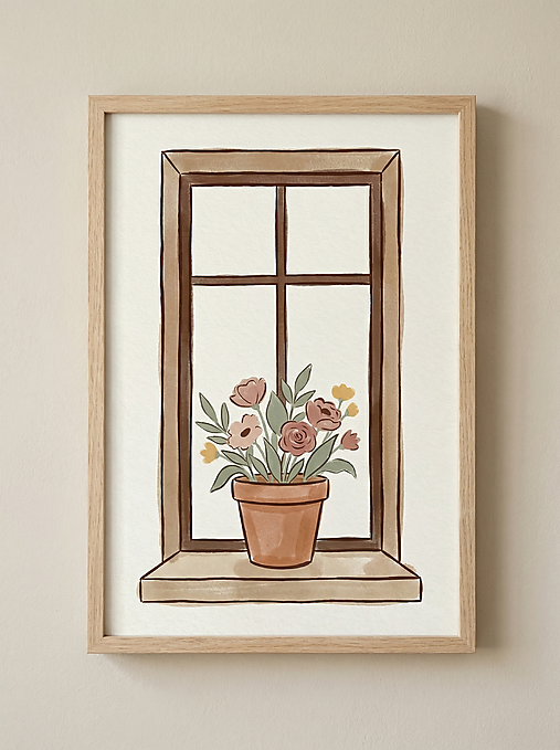 Kvetináč na parapete / Tiché dvory