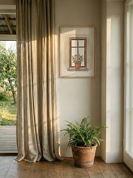 Kvetináč na parapete / Tiché dvory