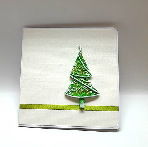 Papiernictvo - Vianočná pohľadnica ... zelené Vianoce II - 18003689_