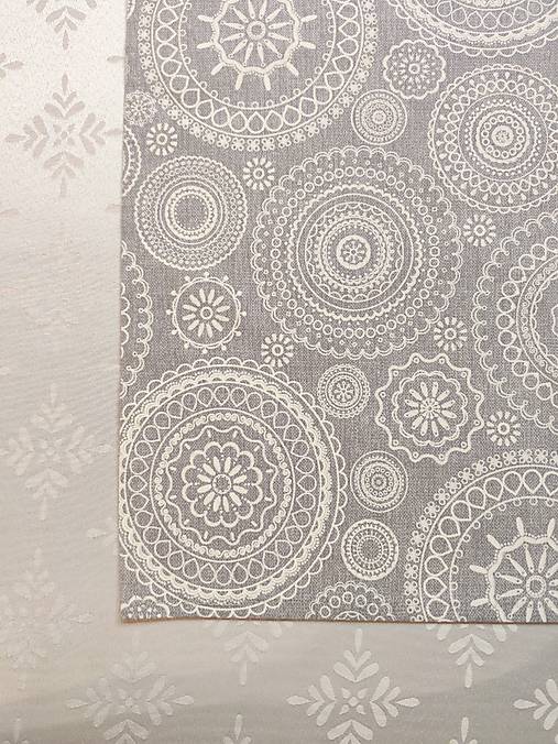 Úžitkový textil - Obrus Vianočné vločky a mandaly - 18002496_