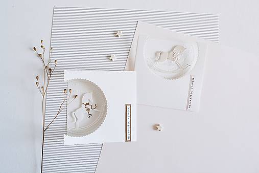 Papiernictvo - Vianočný pozdrav - hojdací koník - 18004425_