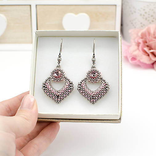 náušnice MOODS (ružová)