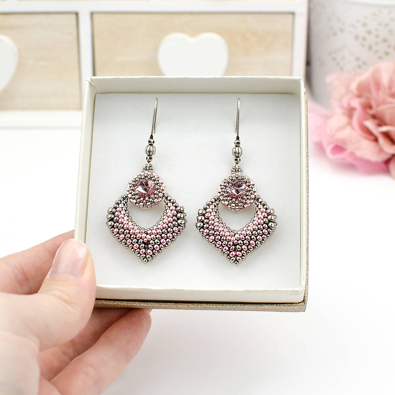 náušnice MOODS (ružová)