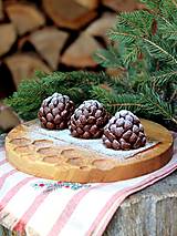 Nádoby - Dubový okrúhly podnos "včelie plásty" - 18003982_