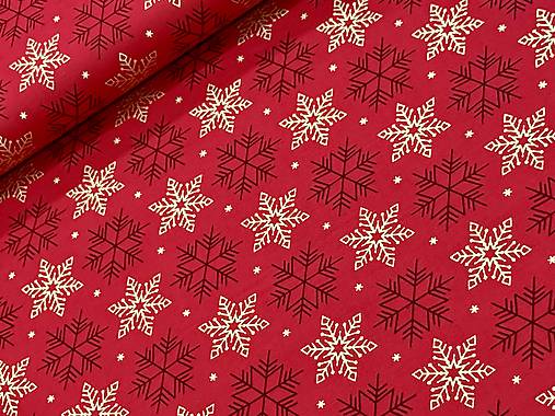 100% BAVLNA / ČERVENÉ VIANOCE / VLOČKY