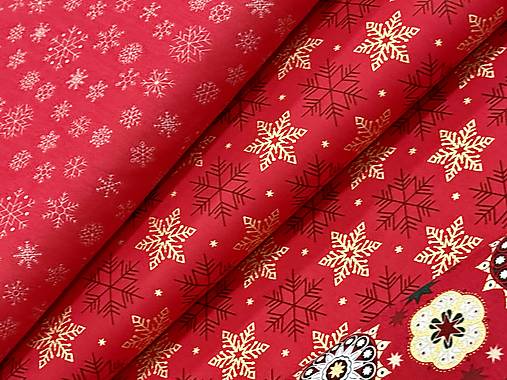 100% BAVLNA / ČERVENÉ VIANOCE / VLOČKY