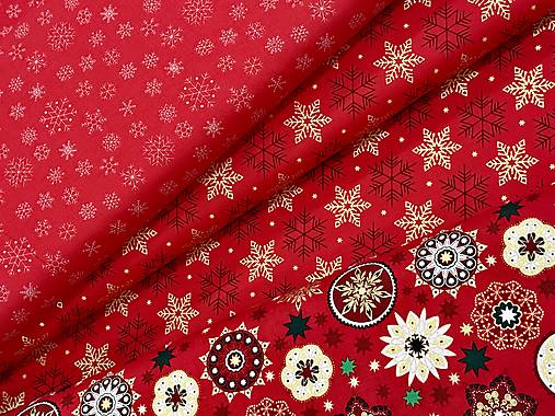 100% BAVLNA / ČERVENÉ VIANOCE / VLOČKY