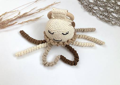 Hračky - Háčkovaná chobotnička 3v1 - 18003362_